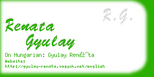 renata gyulay business card